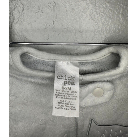 Baby Chick Pea Grey White Fox Star Sleep Sack 0-3 Months - Picture 4 of 9